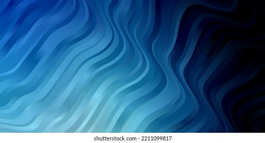 Light BLUE vector layout with circular arc. Abstract gradient illustration with wry lines. Design for your business promotion.
