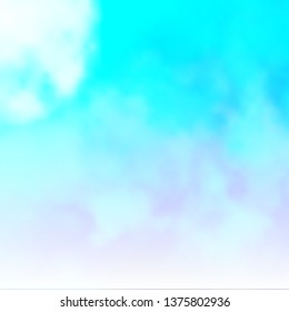 Light BLUE vector layout with cloudscape. Gradient illustration with colorful sky, clouds. Pattern for your booklets, leaflets.