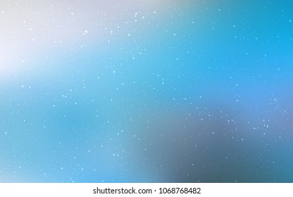 Light BLUE vector layout with cosmic stars. Space stars on blurred abstract background with gradient. Pattern for astrology websites.