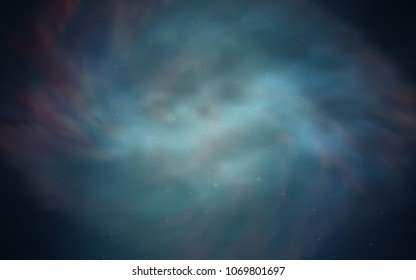 Light BLUE vector layout with cosmic stars. Glitter abstract illustration with colorful cosmic stars. Pattern for futuristic ad, booklets.