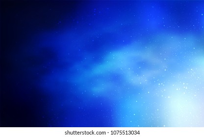 Light BLUE vector layout with cosmic stars. Shining illustration with sky stars on abstract template. Smart design for your business advert.
