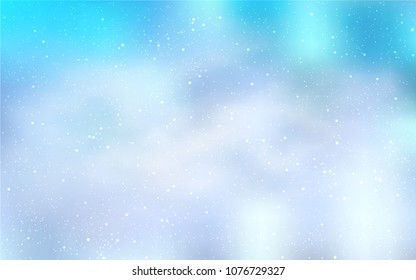Light BLUE vector layout with cosmic stars. Glitter abstract illustration with colorful cosmic stars. Pattern for astrology websites.