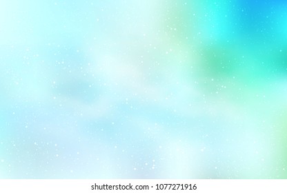 Light BLUE vector layout with cosmic stars. Shining illustration with sky stars on abstract template. Smart design for your business advert.