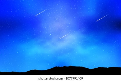 Light BLUE vector layout with cosmic stars. Shining colored illustration with bright astronomical stars. Pattern for astronomy websites.
