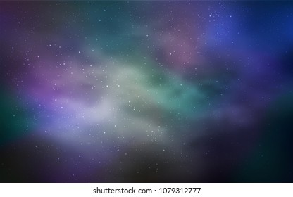 Light BLUE vector layout with cosmic stars. Glitter abstract illustration with colorful cosmic stars. Pattern for astrology websites.