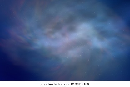 Light BLUE vector layout with cosmic stars. Modern abstract illustration with Big Dipper stars. Smart design for your business advert.