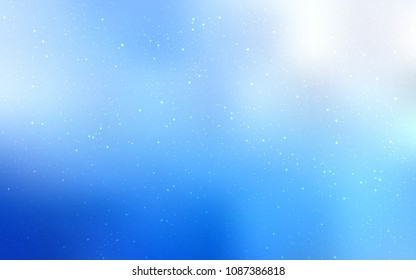 Light BLUE vector layout with cosmic stars. Modern abstract illustration with Big Dipper stars. Best design for your ad, poster, banner.