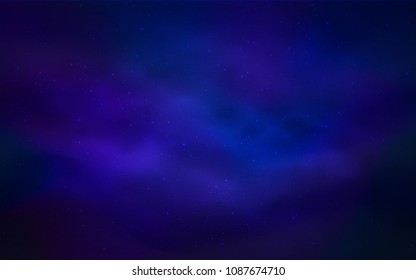 Light BLUE vector layout with cosmic stars. Shining colored illustration with bright astronomical stars. Template for cosmic backgrounds.