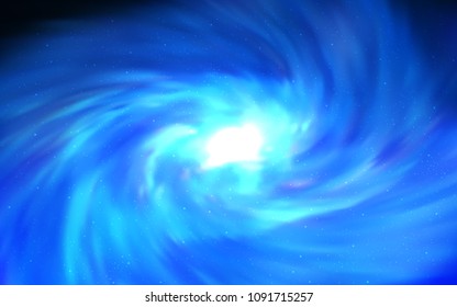 Light BLUE vector layout with cosmic stars. Glitter abstract illustration with colorful cosmic stars. Best design for your ad, poster, banner.