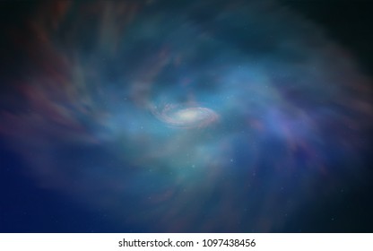 Light BLUE vector layout with cosmic stars. Space stars on blurred abstract background with gradient. Best design for your ad, poster, banner.