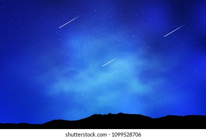 Light BLUE vector layout with cosmic stars. Glitter abstract illustration with colorful cosmic stars. Pattern for astronomy websites.