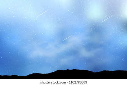 Light BLUE vector layout with cosmic stars. Shining colored illustration with bright astronomical stars. Pattern for astrology websites.