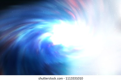 Light BLUE vector layout with cosmic stars. Blurred decorative design in simple style with galaxy stars. Pattern for astronomy websites.