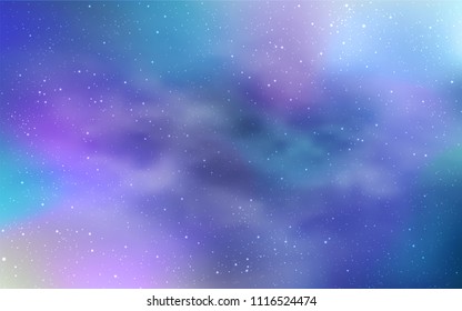Light BLUE vector layout with cosmic stars. Shining colored illustration with bright astronomical stars. Pattern for astrology websites.