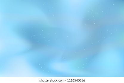 Light BLUE vector layout with cosmic stars. Blurred decorative design in simple style with galaxy stars. Pattern for futuristic ad, booklets.