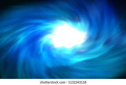 Light BLUE vector layout with cosmic stars. Shining illustration with sky stars on abstract template. Pattern for futuristic ad, booklets.