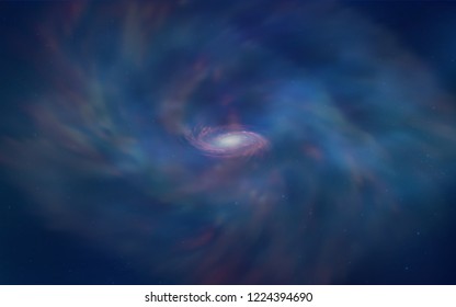 Light BLUE vector layout with cosmic stars. Space stars on blurred abstract background with gradient. Smart design for your business advert.