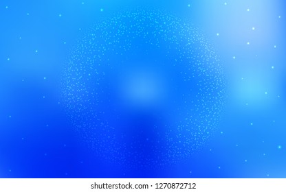 Light BLUE vector layout with cosmic stars. Glitter abstract illustration with colorful cosmic stars. Pattern for astronomy websites.