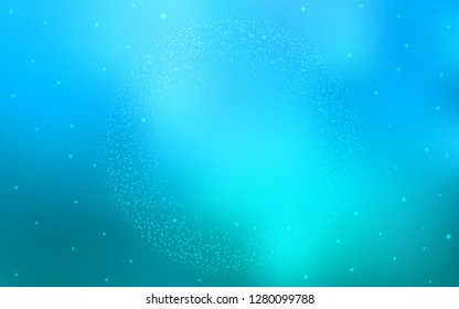 Light BLUE vector layout with cosmic stars. Glitter abstract illustration with colorful cosmic stars. Pattern for futuristic ad, booklets.