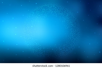 Light BLUE vector layout with cosmic stars. Modern abstract illustration with Big Dipper stars. Pattern for futuristic ad, booklets.