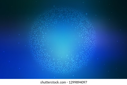 Light BLUE vector layout with cosmic stars. Blurred decorative design in simple style with galaxy stars. Template for cosmic backgrounds.