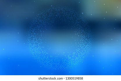 Light BLUE vector layout with cosmic stars. Glitter abstract illustration with colorful cosmic stars. Template for cosmic backgrounds.