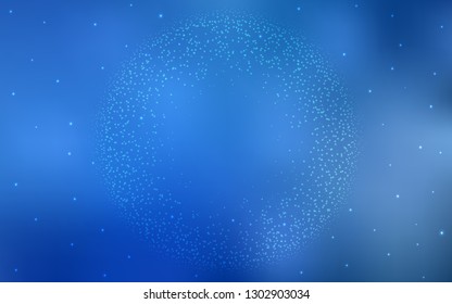 Light BLUE vector layout with cosmic stars. Shining colored illustration with bright astronomical stars. Smart design for your business advert.
