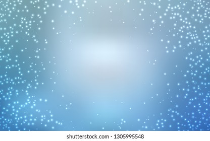Light BLUE vector layout with cosmic stars. Modern abstract illustration with Big Dipper stars. Pattern for astrology websites.