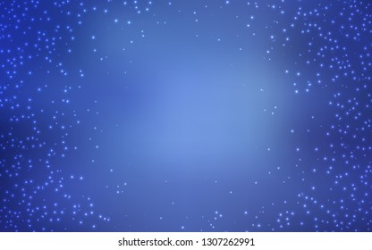 Light BLUE vector layout with cosmic stars. Space stars on blurred abstract background with gradient. Pattern for astrology websites.