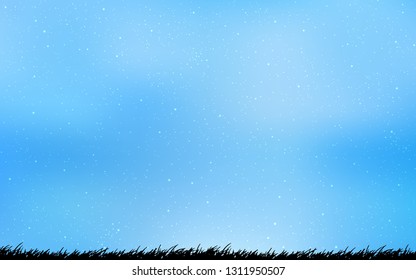 Light BLUE vector layout with cosmic stars. Shining colored illustration with bright astronomical stars. Smart design for your business advert.
