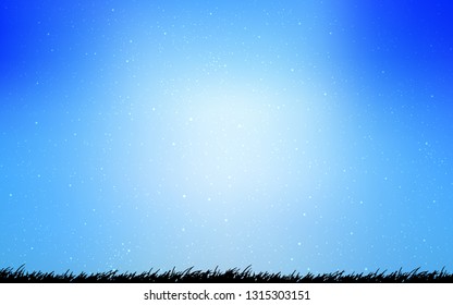 Light BLUE vector layout with cosmic stars. Shining illustration with sky stars on abstract template. Template for cosmic backgrounds.