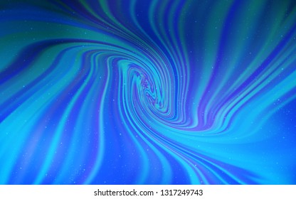 Light BLUE vector layout with cosmic stars. Space stars on blurred abstract background with gradient. Pattern for astronomy websites.