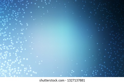 Light BLUE vector layout with cosmic stars. Glitter abstract illustration with colorful cosmic stars. Smart design for your business advert.