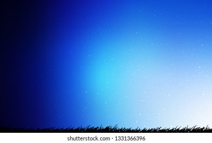 Light BLUE vector layout with cosmic stars. Glitter abstract illustration with colorful cosmic stars. Template for cosmic backgrounds.
