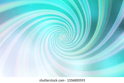 Light BLUE vector layout with cosmic stars. Space stars on blurred abstract background with gradient. Best design for your ad, poster, banner.