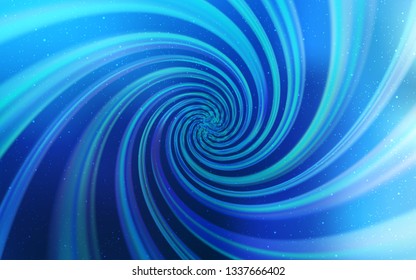 Light BLUE vector layout with cosmic stars. Glitter abstract illustration with colorful cosmic stars. Pattern for futuristic ad, booklets.