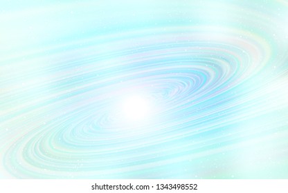 Light BLUE vector layout with cosmic stars. Blurred decorative design in simple style with galaxy stars. Template for cosmic backgrounds.