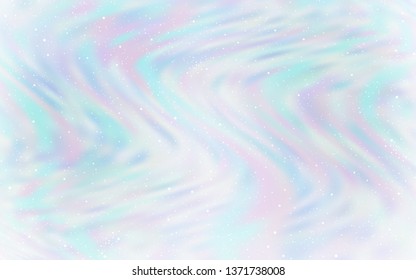 Light BLUE vector layout with cosmic stars. Space stars on blurred abstract background with gradient. Pattern for futuristic ad, booklets.