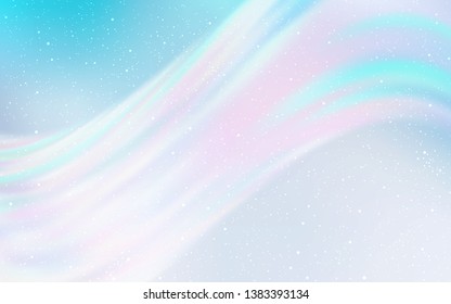 Light BLUE vector layout with cosmic stars. Glitter abstract illustration with colorful cosmic stars. Best design for your ad, poster, banner.