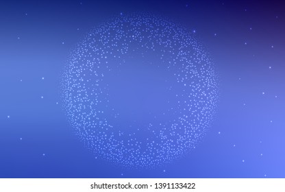 Light BLUE vector layout with cosmic stars. Shining colored illustration with bright astronomical stars. Best design for your ad, poster, banner.
