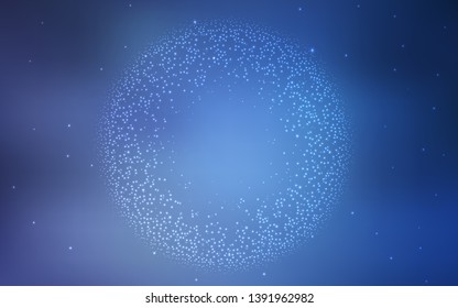 Light BLUE vector layout with cosmic stars. Modern abstract illustration with Big Dipper stars. Template for cosmic backgrounds.
