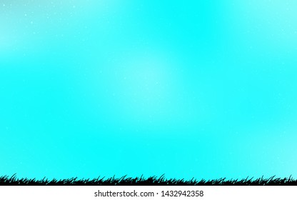 Light BLUE vector layout with cosmic stars. Space stars on blurred abstract background with gradient. Best design for your ad, poster, banner.