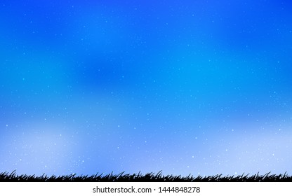 Light BLUE vector layout with cosmic stars. Shining illustration with sky stars on abstract template. Smart design for your business advert.
