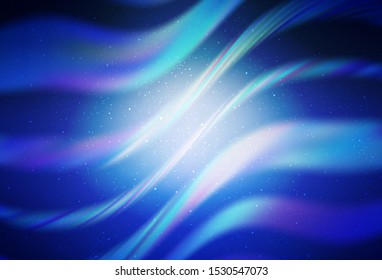 Light BLUE vector layout with cosmic stars. Blurred decorative design in simple style with galaxy stars. Smart design for your business advert.