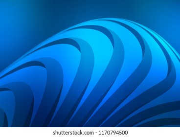 Light BLUE vector layout with curved lines. Modern geometrical abstract illustration with staves. The pattern can be used as ads, poster, banner for commercial.