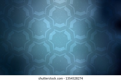 Light BLUE vector layout with curved lines. An elegant bright illustration with gradient. Colorful wave pattern for your design.