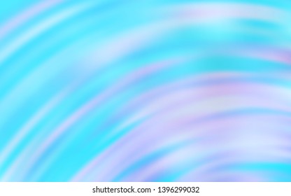 Light BLUE vector layout with curved lines. Glitter abstract illustration with wry lines. Template for cell phone screens.