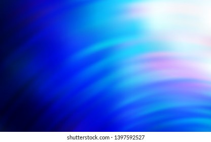 Light BLUE vector layout with curved lines. Shining colorful illustration in simple style. The best colorful design for your business.