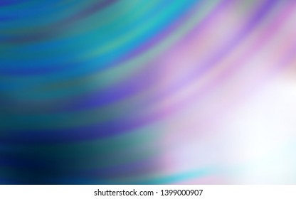 Light BLUE vector layout with curved lines. Colorful illustration in abstract style with gradient. New composition for your brand book.