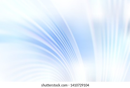 Light BLUE vector layout with curved lines. Glitter abstract illustration with wry lines. Abstract style for your business design.